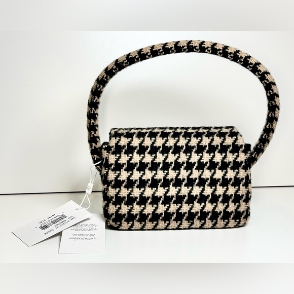 Anine Bing Nico Bag Houndstooth Tweed Top Handle Shoulder Bag NWT - Picture 2 of 11